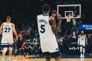 NBA季后赛首轮，爱德华兹绝杀助森林狼晋级